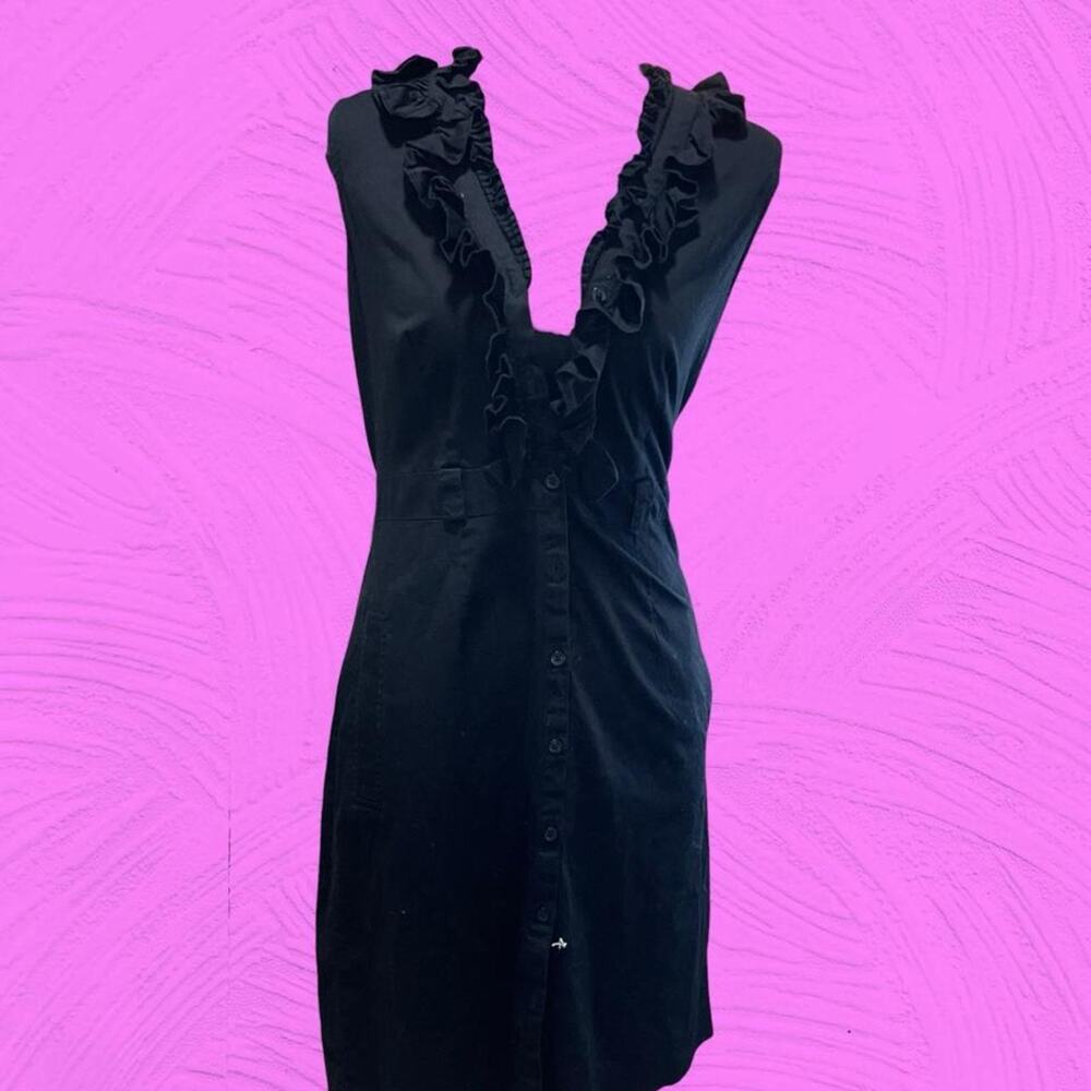 Apt 9 black ruffle mini dress